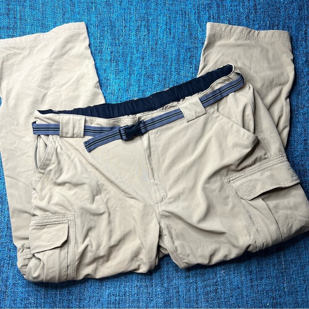 Duluth Trading Company Men's Dry On The Fly Cargo Pants Tan Men's 2XL 30" Inseam